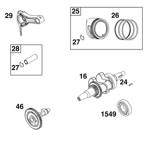 Part Location Diagram of 591835 Briggs and Stratton Crankshaft